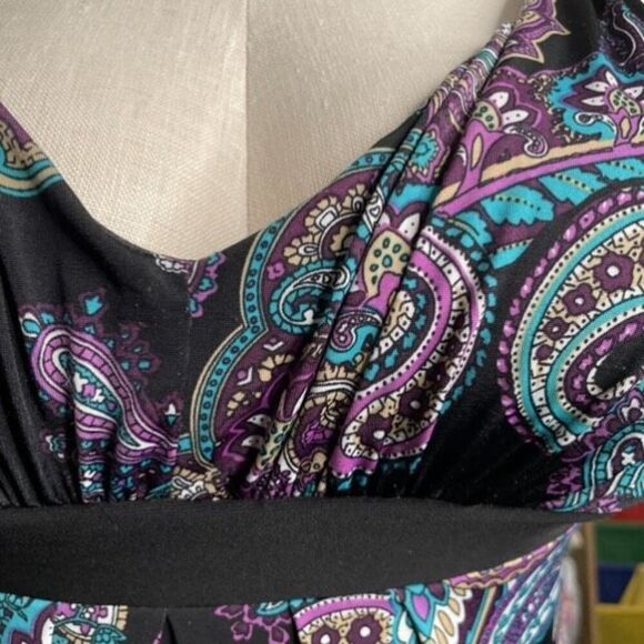 Vtg A-List by Wrapper Juniors Halter Maxi Dress M Butterfly Coachella Stagecoach - Picture 6 of 7